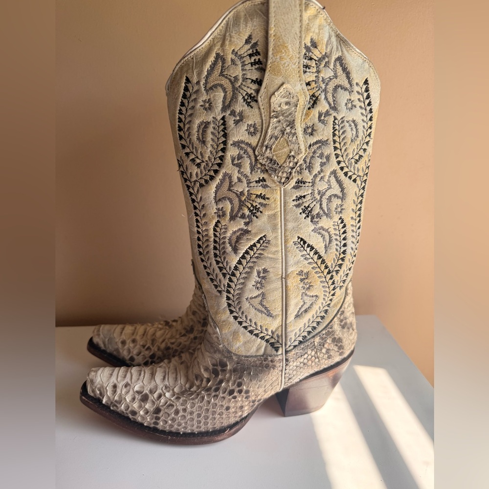 Corral Call Momma Python Snip Toe Boots - image 3